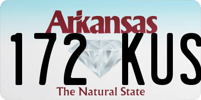 AR license plate 172KUS
