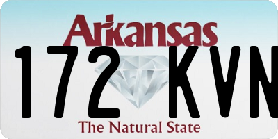 AR license plate 172KVN