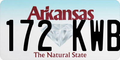 AR license plate 172KWB