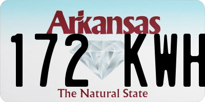 AR license plate 172KWH