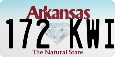 AR license plate 172KWI