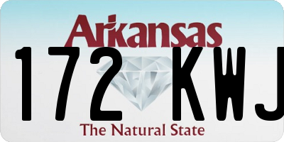 AR license plate 172KWJ