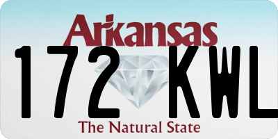 AR license plate 172KWL