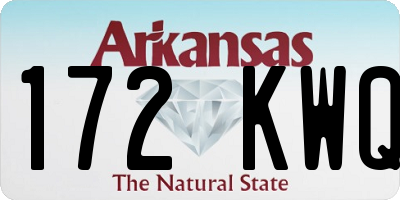 AR license plate 172KWQ