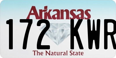 AR license plate 172KWR