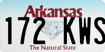 AR license plate 172KWS