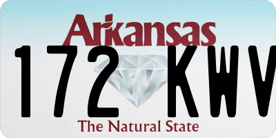 AR license plate 172KWV