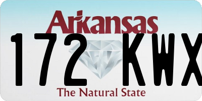 AR license plate 172KWX