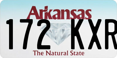 AR license plate 172KXR