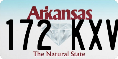 AR license plate 172KXV