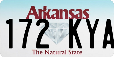 AR license plate 172KYA