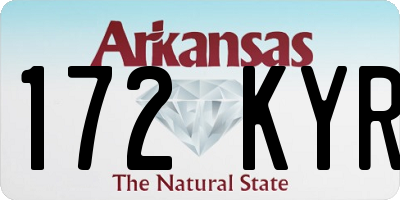AR license plate 172KYR