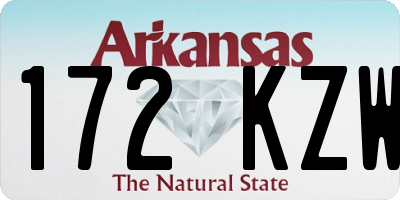 AR license plate 172KZW