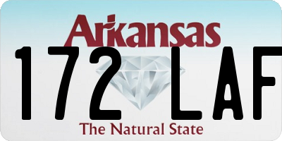AR license plate 172LAF