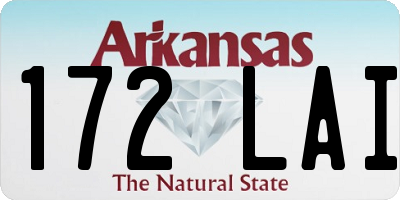 AR license plate 172LAI