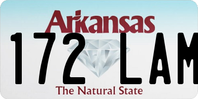 AR license plate 172LAM