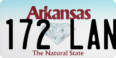 AR license plate 172LAN