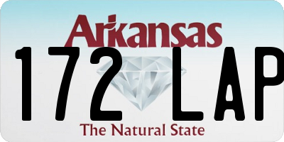AR license plate 172LAP