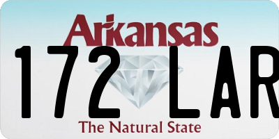 AR license plate 172LAR