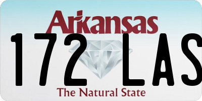 AR license plate 172LAS