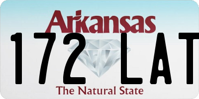AR license plate 172LAT