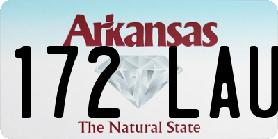 AR license plate 172LAU