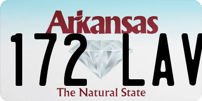 AR license plate 172LAV