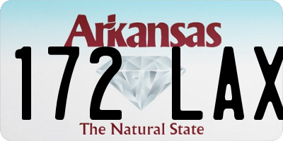 AR license plate 172LAX