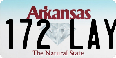 AR license plate 172LAY