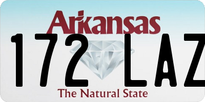 AR license plate 172LAZ