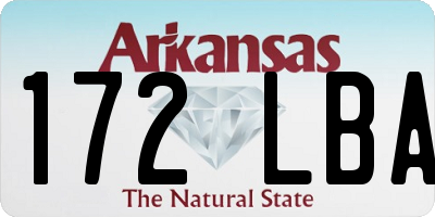 AR license plate 172LBA