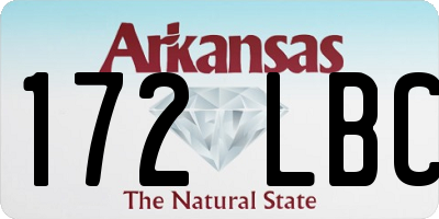 AR license plate 172LBC