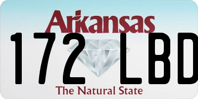AR license plate 172LBD