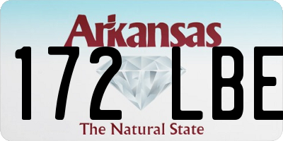 AR license plate 172LBE