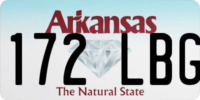 AR license plate 172LBG