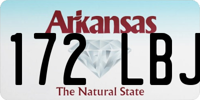AR license plate 172LBJ