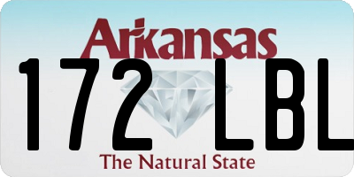AR license plate 172LBL