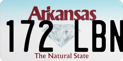 AR license plate 172LBN