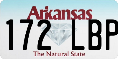 AR license plate 172LBP