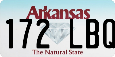 AR license plate 172LBQ
