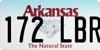 AR license plate 172LBR