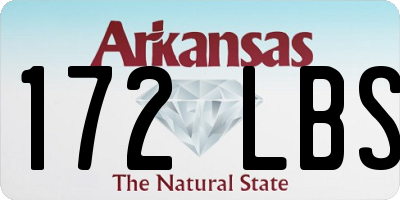AR license plate 172LBS