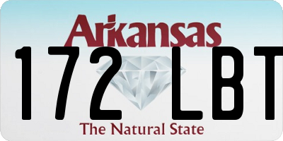 AR license plate 172LBT