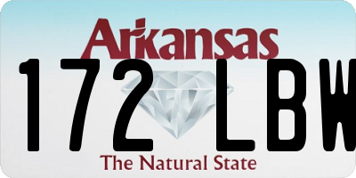 AR license plate 172LBW