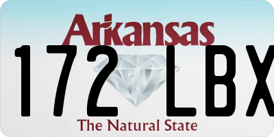 AR license plate 172LBX