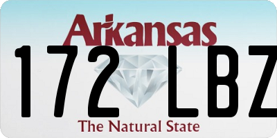AR license plate 172LBZ