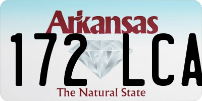 AR license plate 172LCA