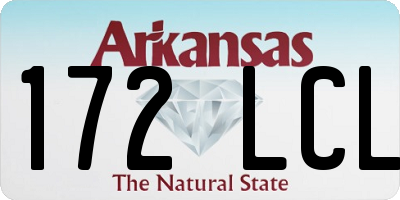 AR license plate 172LCL