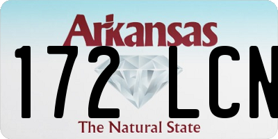 AR license plate 172LCN