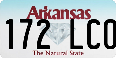 AR license plate 172LCO